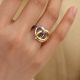 Bicolor Brezel Ring