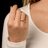 Designer Ring vergoldet - Starlit Curve