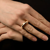 Designer Ring vergoldet mit Zirkonia