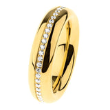Designer Ring vergoldet mit Zirkonia