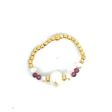 Garnet and Pearl Ring