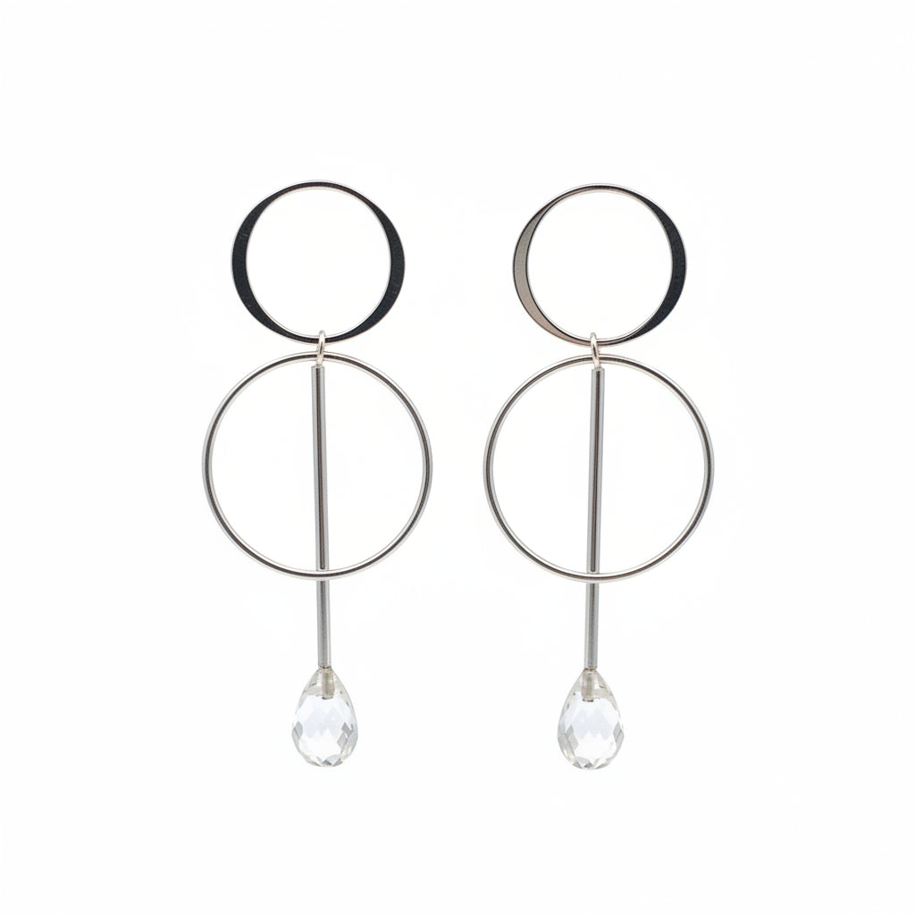 Double Circle Flow Ohrstecker