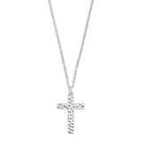 Hammered Cross Halskette