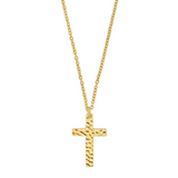 Hammered Cross Halskette